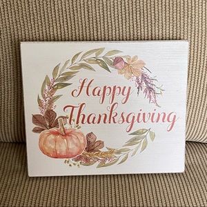 Happy Thanksgiving decor sign